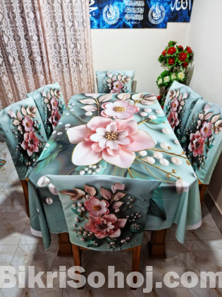 Original 3D Printed Dining Chair Table Cover  6pis combo set